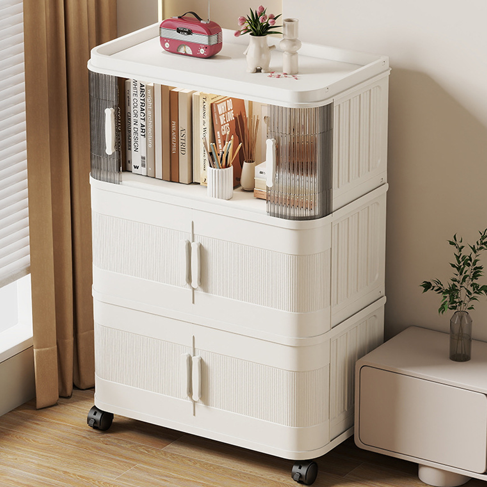 Ezliv 슬라이딩 수납함 리빙 폴딩 박스 옷 정리함 투명 보관함 42,900원