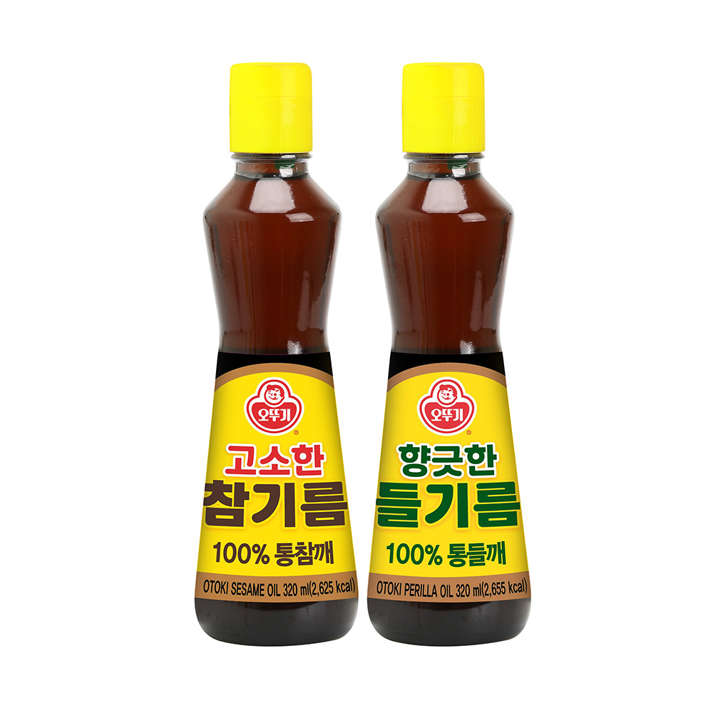 오뚜기 고소한참기름(병) 320ml + 향긋한들기름 320ml, 1세트, 640ml 21,900원
