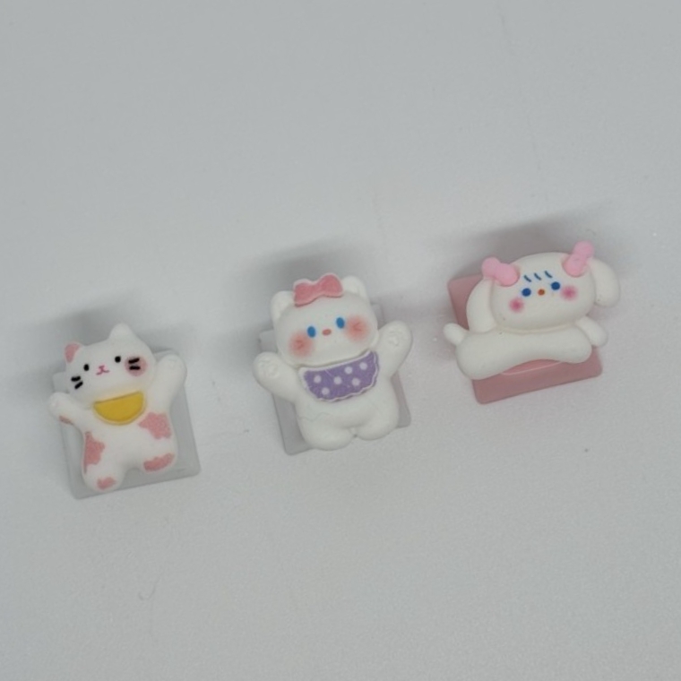 C7 키캡 딸깍이 키보드 LED 키링 클릭커 ASMR 동물 고양이 야옹이 캣 귀여운 4,000원