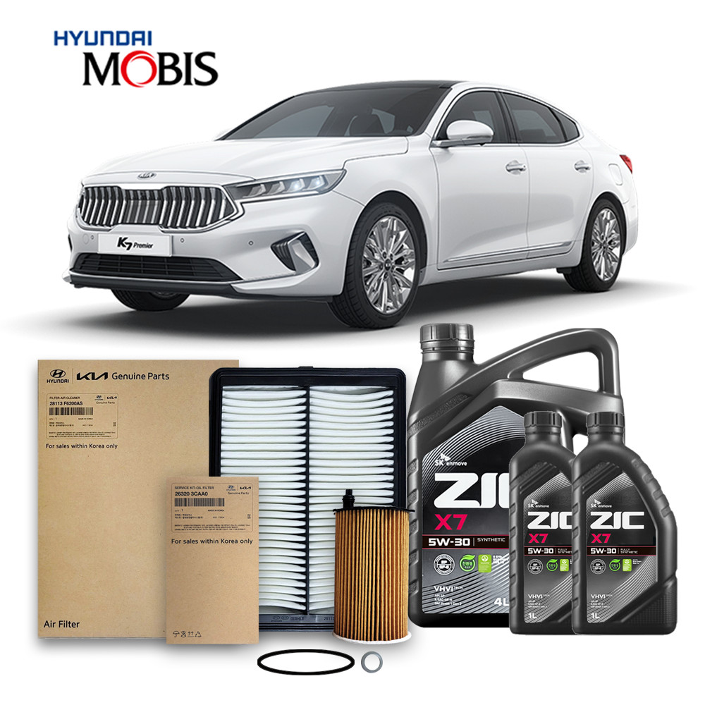 프리미어 K7 2세대 (19년식 이후) 3.0 LPG 순정필터+지크오일 5W30 3종 58,660원