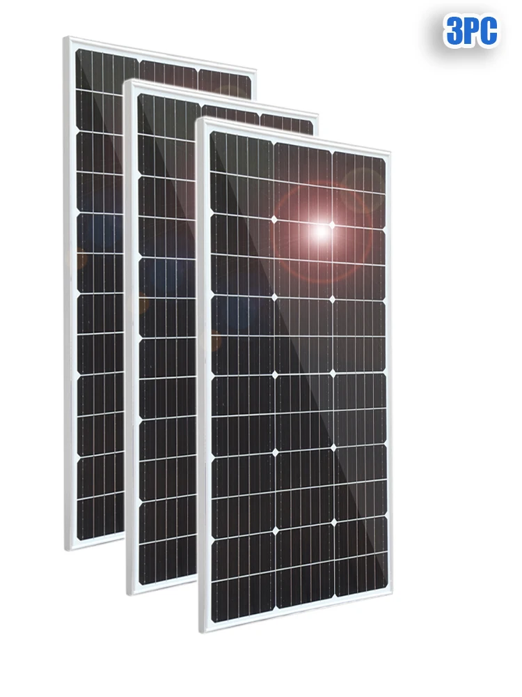 3000W~6000W 태양광 패널 키트 (인버터 포함) 12V/18V 고효율 파워 뱅크, 가정, RV, 보트용 유리 지붕 설치 814,300원