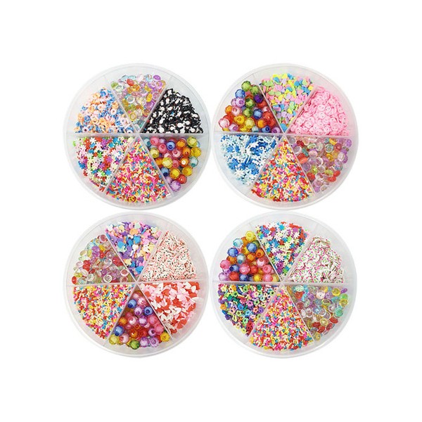 슬라임 토핑 데코텐 비즈 파츠 세트 8p 스팽클 글리터 구슬 탑꾸 폰꾸미기 클레이 재료, 상세페이지 참조, 1개 44,420원