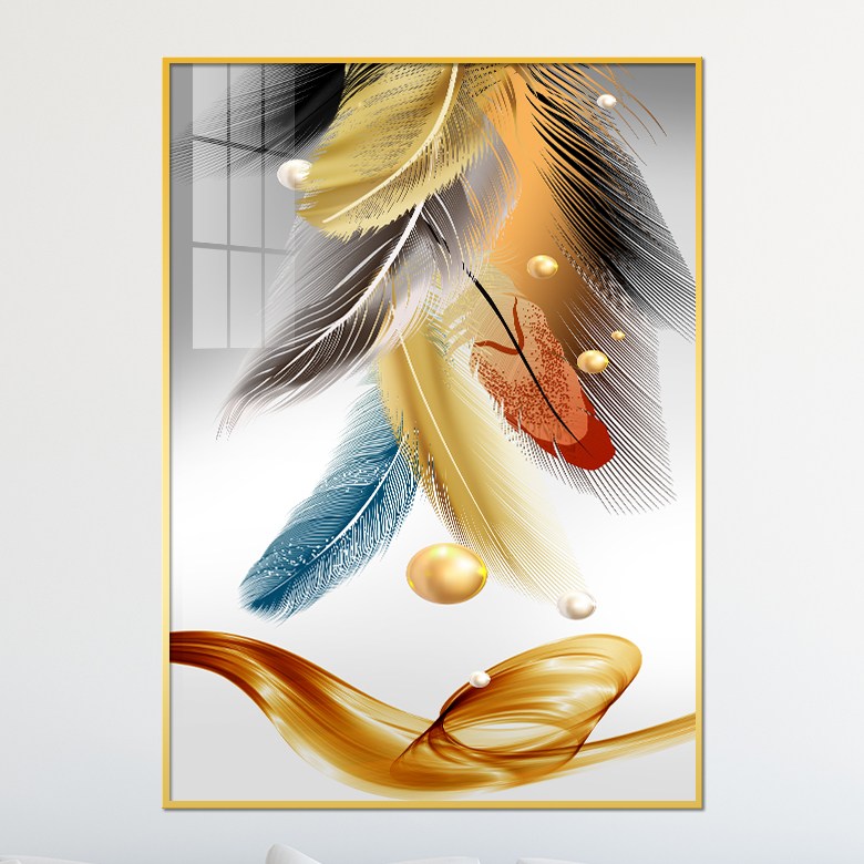 아트블루 행운을 가져다 주는 풍수 북유럽풍 기하학 깃털 인테리어 소품 그림 액자, 1_기하학 깃털_B 67,900원