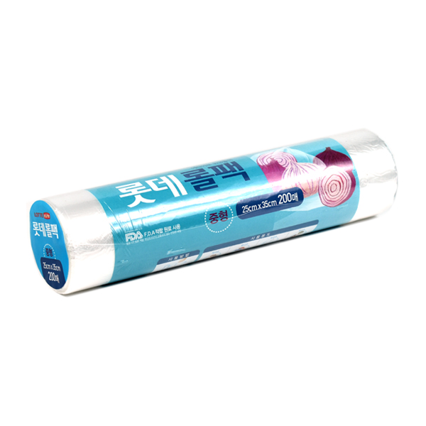 서진 롯데 롤팩(A) 일회용 위생롤팩롤백 비닐백25x35 200매, 200개입, 1개 4,200원