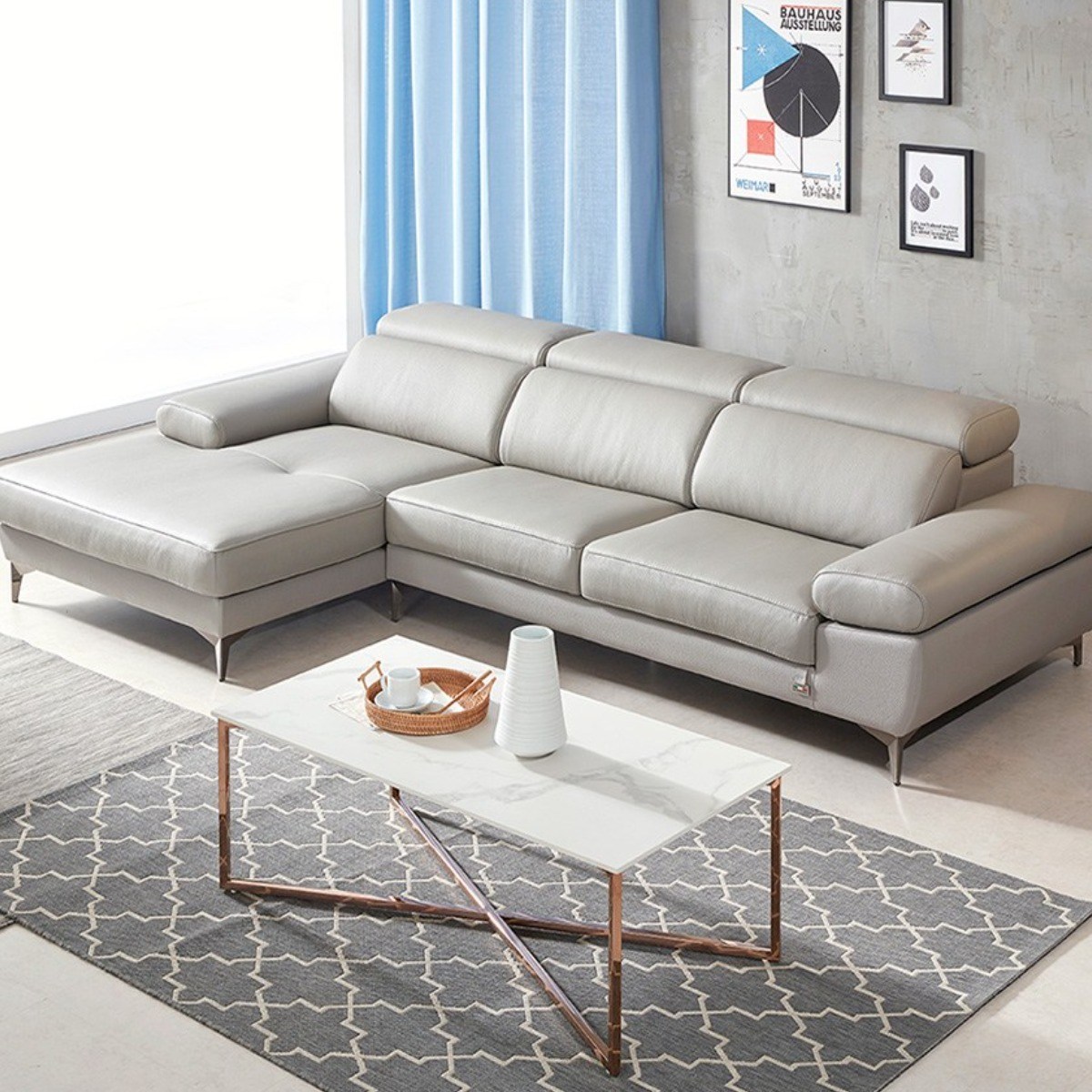 핀란디아 리나 4인 이태리 떼르소 통가죽 카우치형 소파 3,220,000원