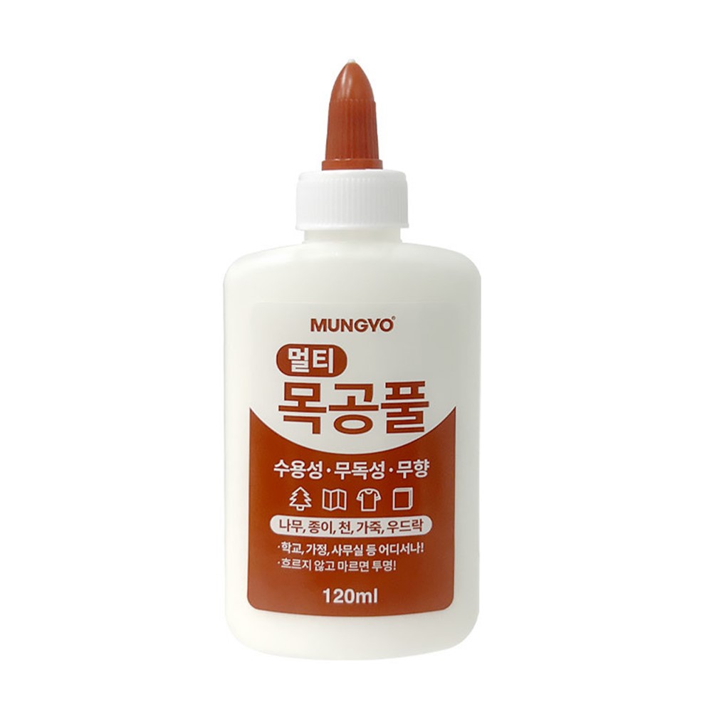 문교 나무 종이 천 가죽 접착 목공풍 120ml 수용성 무향 3,620원