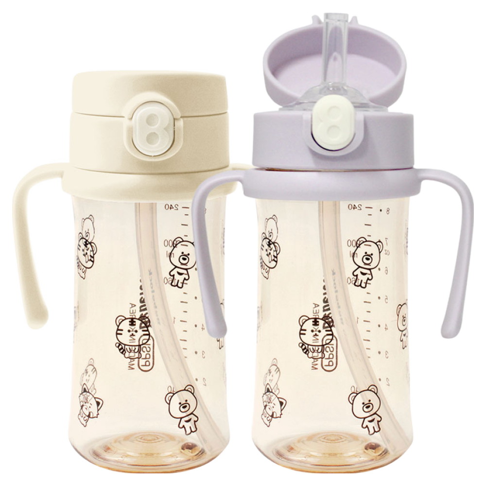 [새지않는 빨대컵]베베락 PPSU 원터치 빨대컵 270ml 2P, IWA 빨대컵 270(크림1P+라벤더1P), 270ml, 1개 38,000원