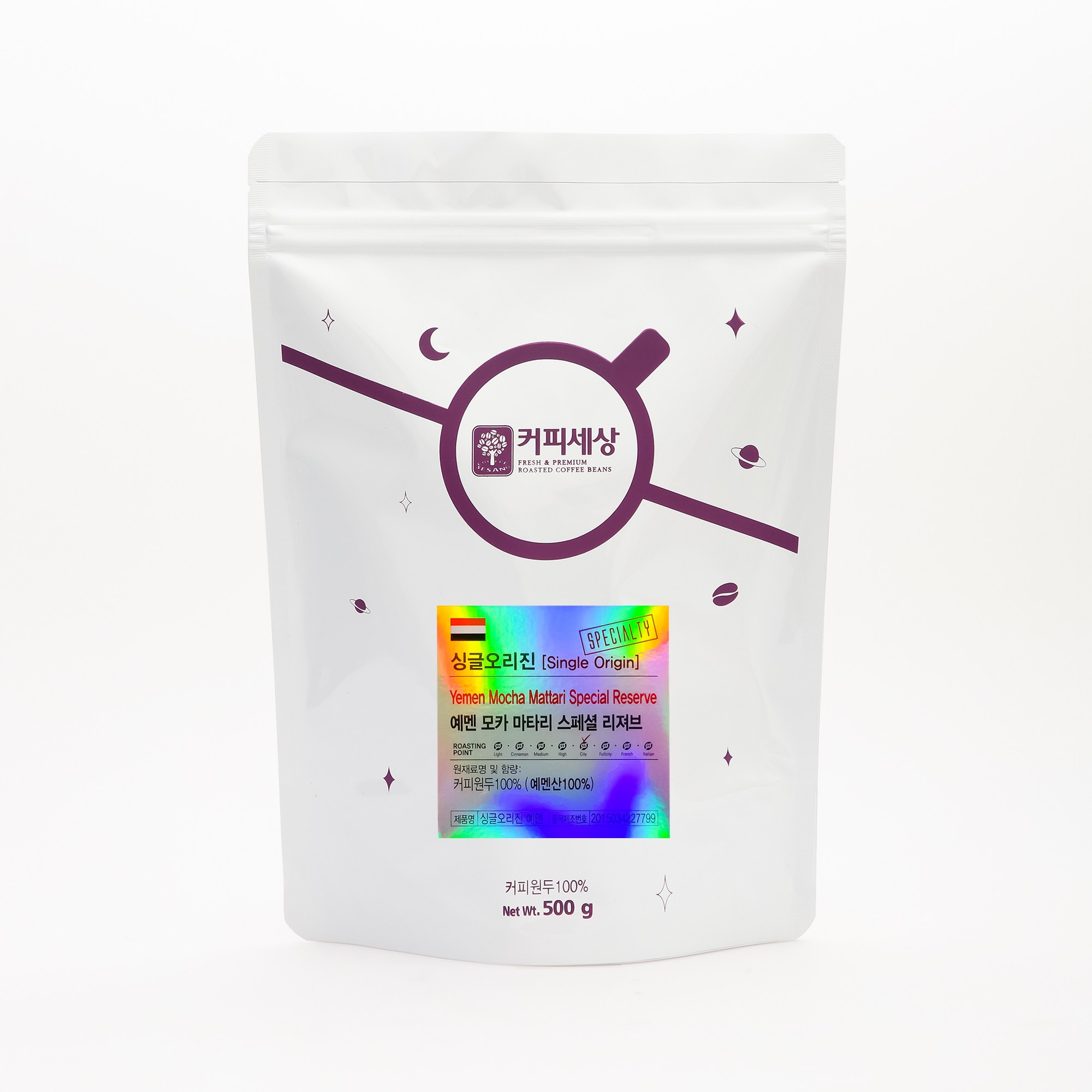 커피세상 스페셜티원두 예멘 모카 마타리 스페셜 리저브, 500g, 1개, 홀빈(분쇄안함) 42,300원