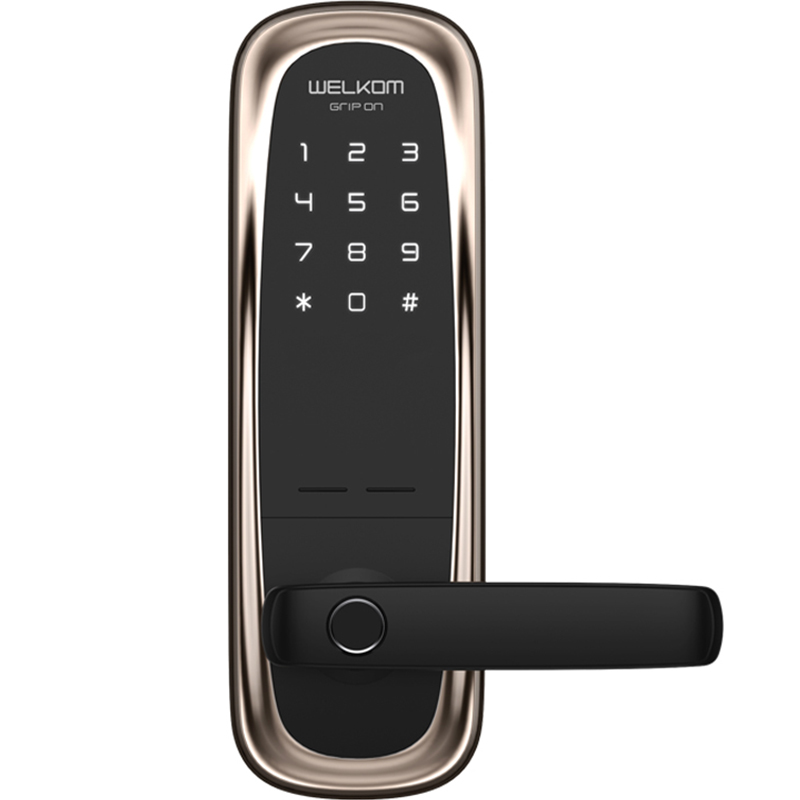 솔리티 웰콤 그립온 지문인식 무타공 손잡이 있음 도어락 98,800원
