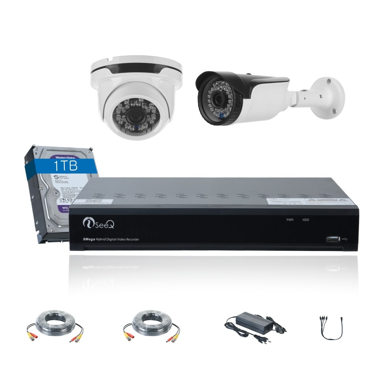 고화질 500만화소 4채널 1TB포함/8채널 2TB 포함 국산 cctv 자가설치 실내/실외 포함/녹화기 800만화소 무료 업그레이드, 500만화소 1TB 4채널 실외1대실내1대, 1개 351,000원