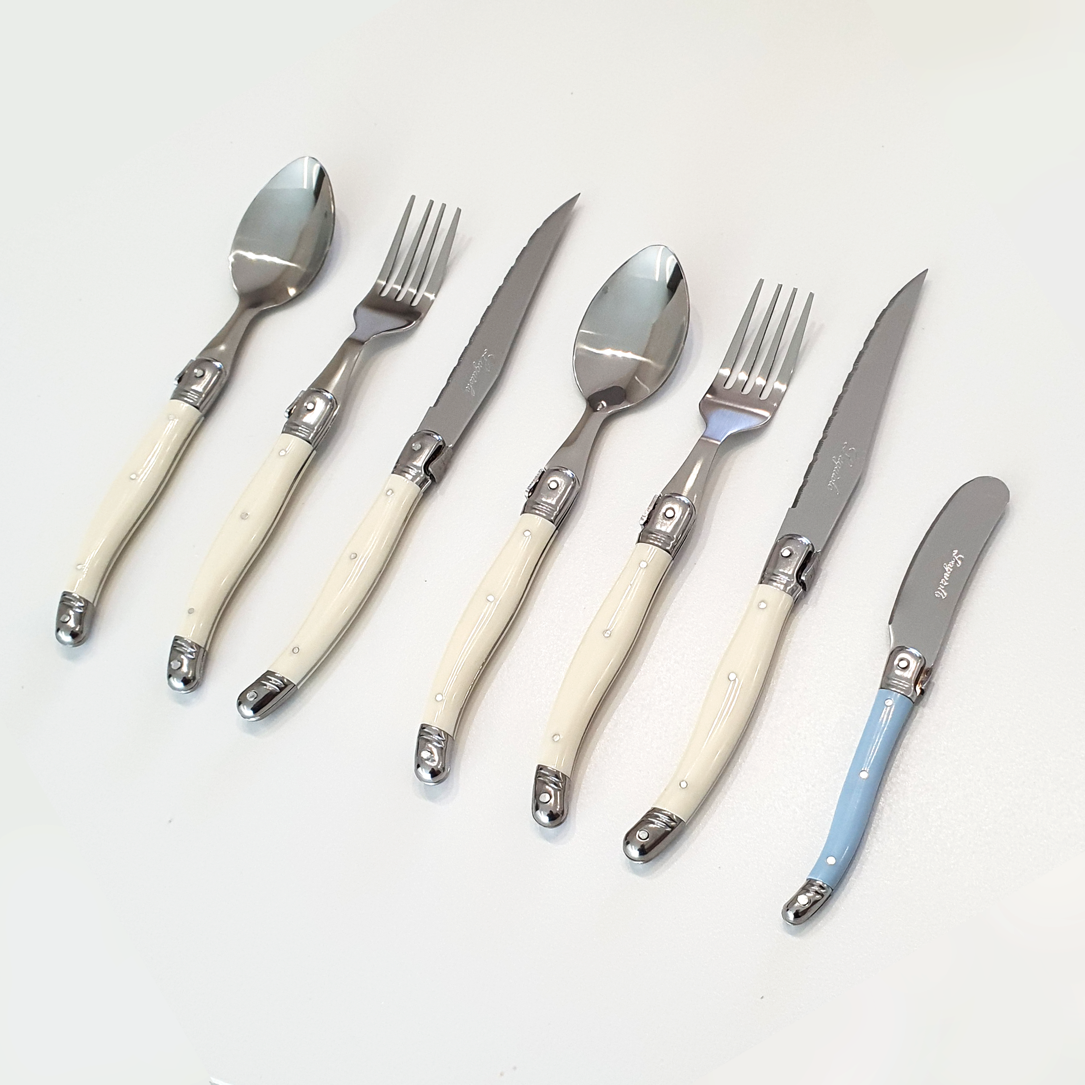 리옹 라귀올 커트러리 2인 세트 총 7P I IVORY 재입고 완료, 아이보리, 1세트, 7pcs 40,000원