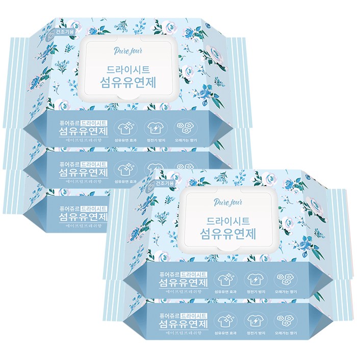건조기시트 퓨어주르 퍼퓸 드라이시트 30매x5팩_에이프릴프레시, 30매, 5개 15,890원
