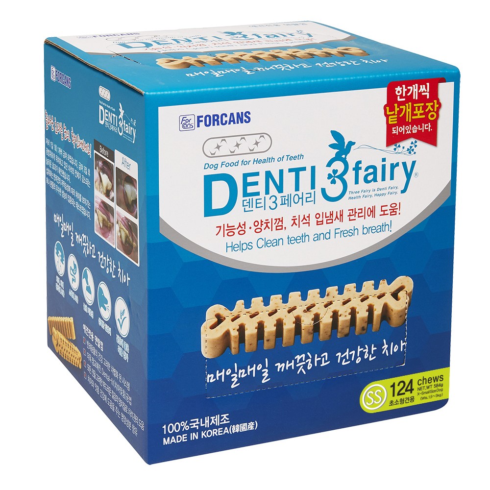 [45종선택 사은품] 포켄스 덴티페어리 디스펜서 584g 강아지 대용량 덴탈껌 치아치석관리도움 32,000원