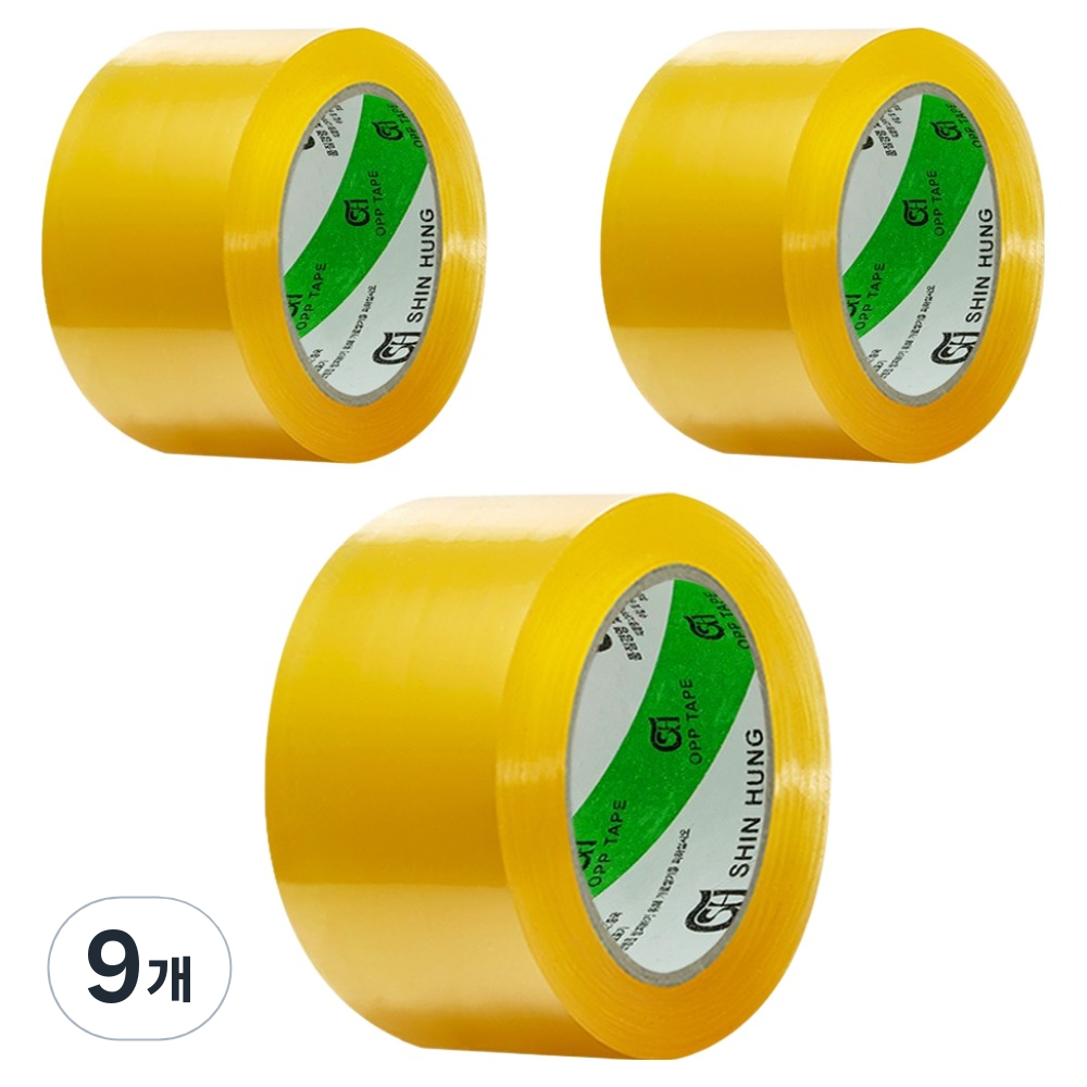 신흥테이프 경포장 박스테이프 투명 80m 9,900원