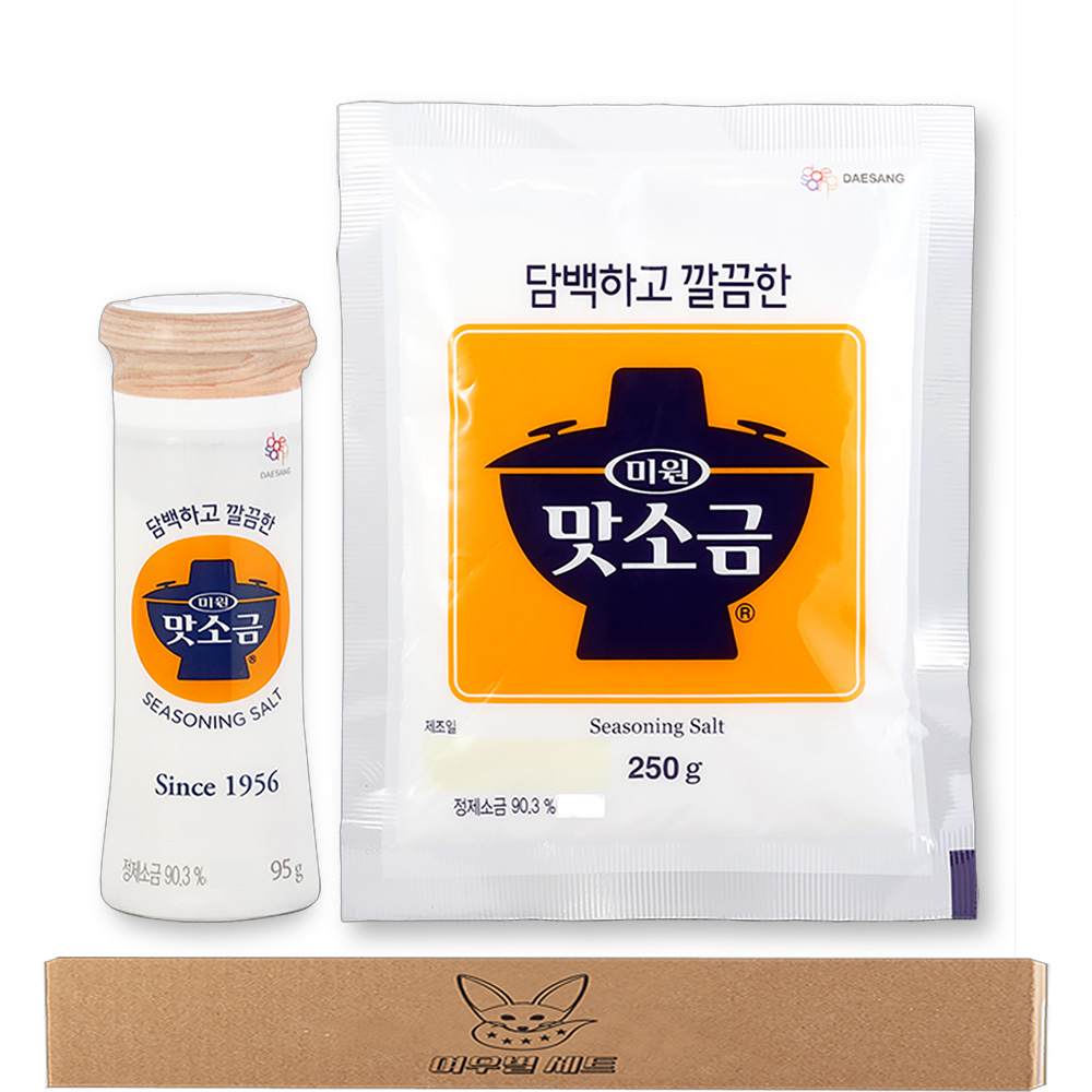 청정원 미원 맛소금 95g(용기형) + 250g(봉지형) 5,620원
