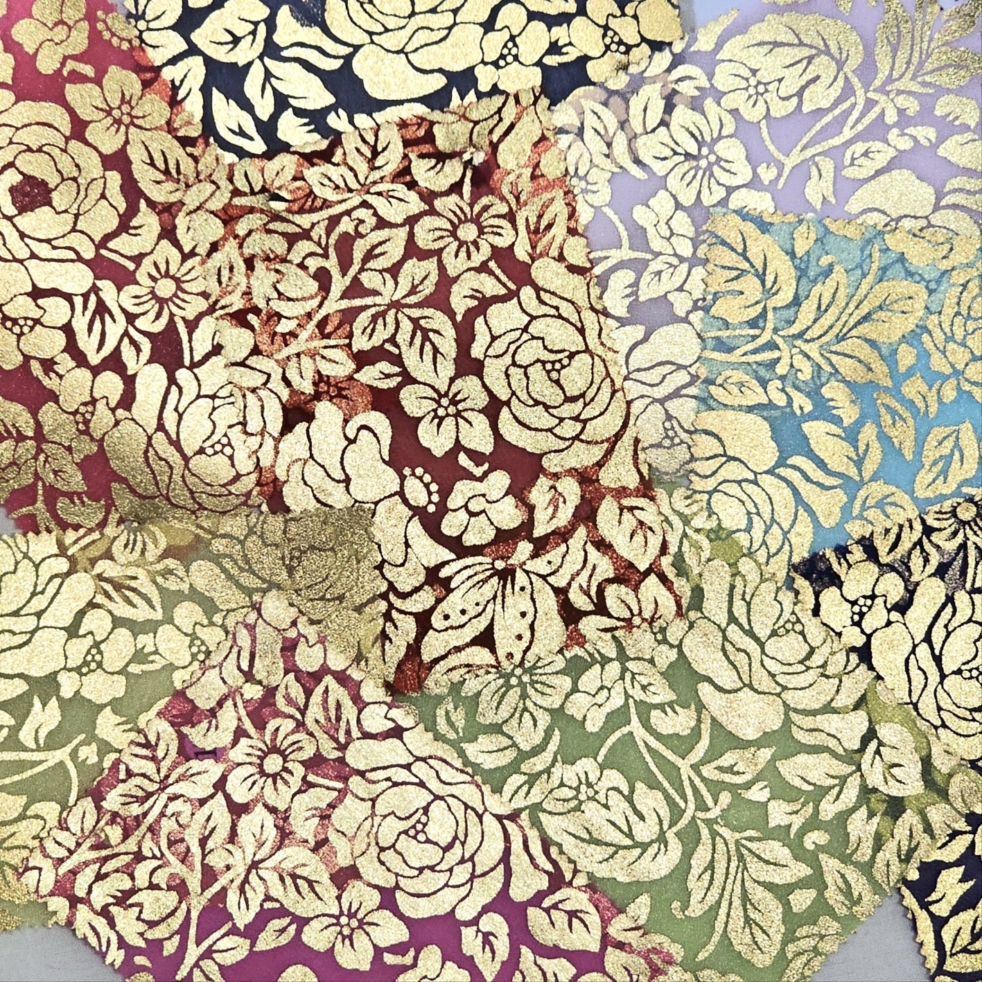 [한복원단] 44인치 장미꽃 금은박, 1개 10,560원