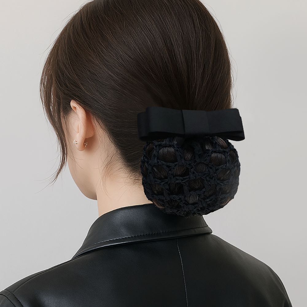 비단길 노블리 올림머리 리본 그물망 머리핀 5,900원