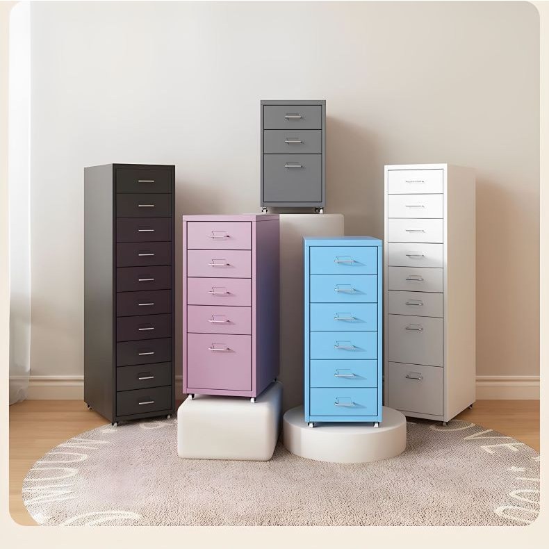 철제 캐비닛 이동식 폭 좁은 수납장 미니 틈새 서랍장, 레드 92,670원