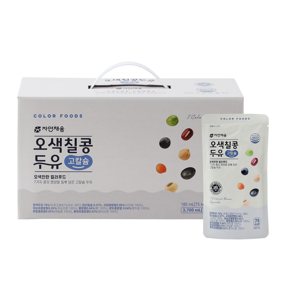 자연채움 오색칠콩두유 고칼슘, 185ml, 40개 20,600원