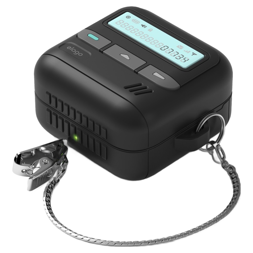 엘라고 갤럭시 버즈4 프로 삐삐 스트랩 케이스, 갤럭시 버즈4 / 버즈4 프로, 블랙, 1개 23,000원