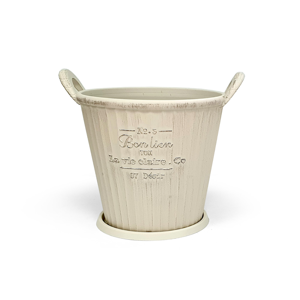 앤틱 손잡이 플라스틱 화분 받침세트 (그레이/아이보리/블랙) 18,100원