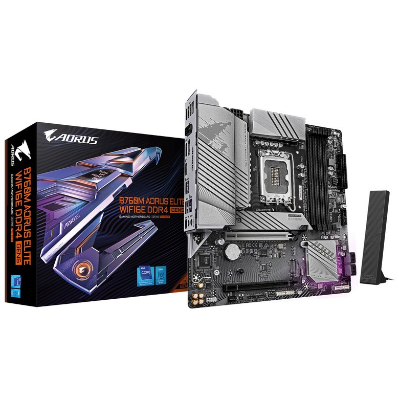 GIGABYTE B760M AORUS ELITE WIFI6E DDR4 GEN5 Intel B760 Micro-ATX B760M A E WF6E D4 G5 MB6762 탑재 201,580원