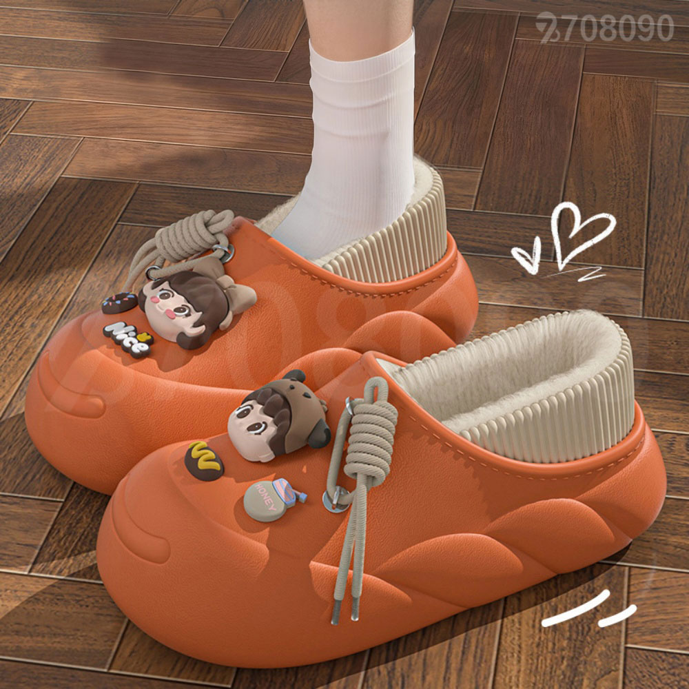 708090 여성 EVA 귀요미 캐릭터 방수 기모 보온 슬리퍼 15,290원