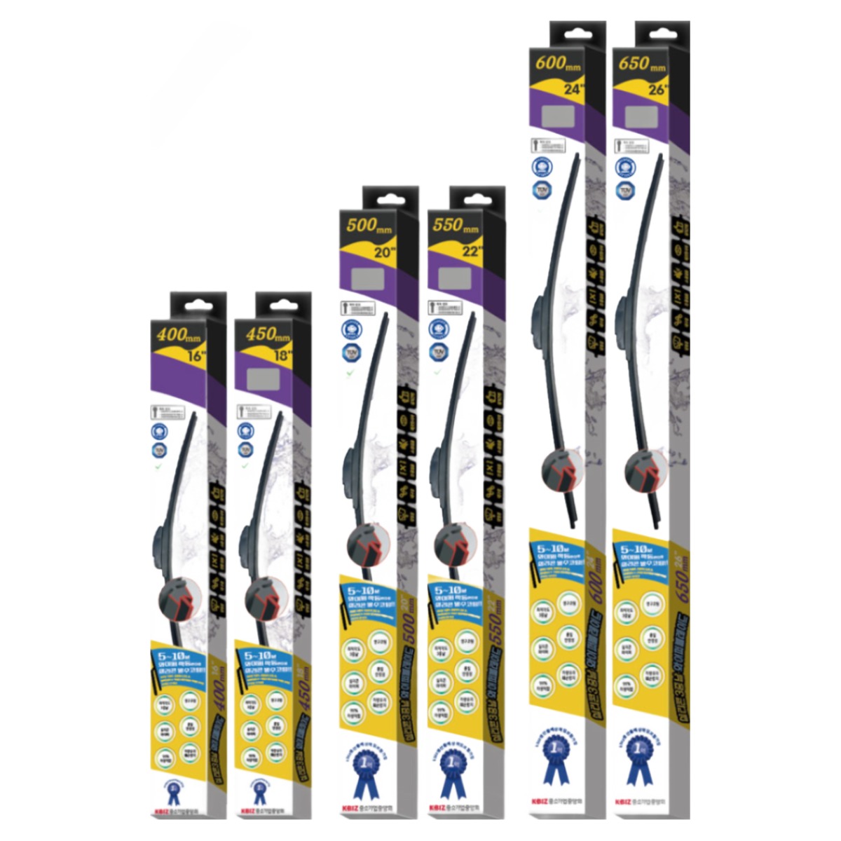 어코드 10세대 CV 18년이후 혼다 실리콘 발수코팅 초발수 와이퍼 교체 2P / 650mm+400mm(1세트) 24,000원