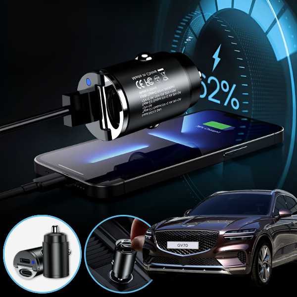 제네시스GV70 2.5(20~23) 초미니 고속 USB C타입 듀얼 시거잭 충전기 16,900원