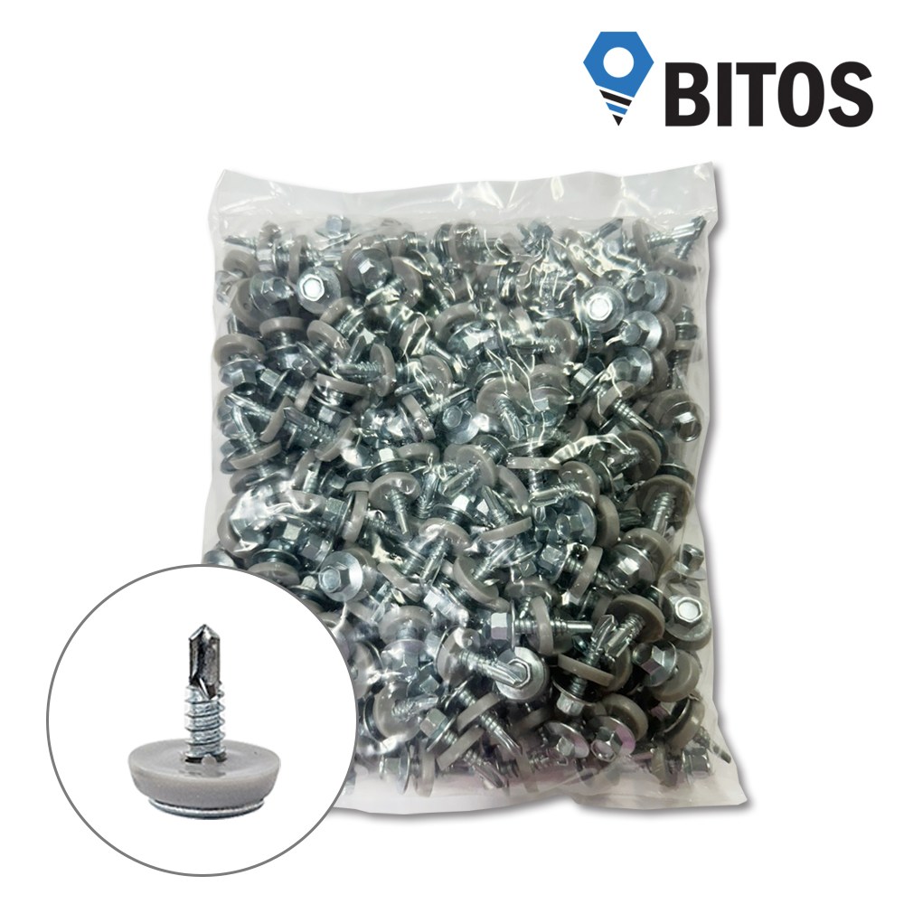 방수피스 렉산 판넬 지붕 피스 육각 나사 PE PVC 200개입 5,800원