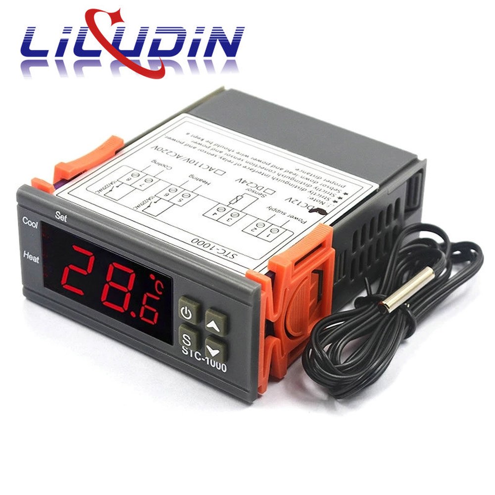 디지털 온도 컨트롤러 온도 조절기 온도 조절기 인큐베이터 릴레이 LED 10A 가열 냉각 센서 12V 24V 220V 10,200원