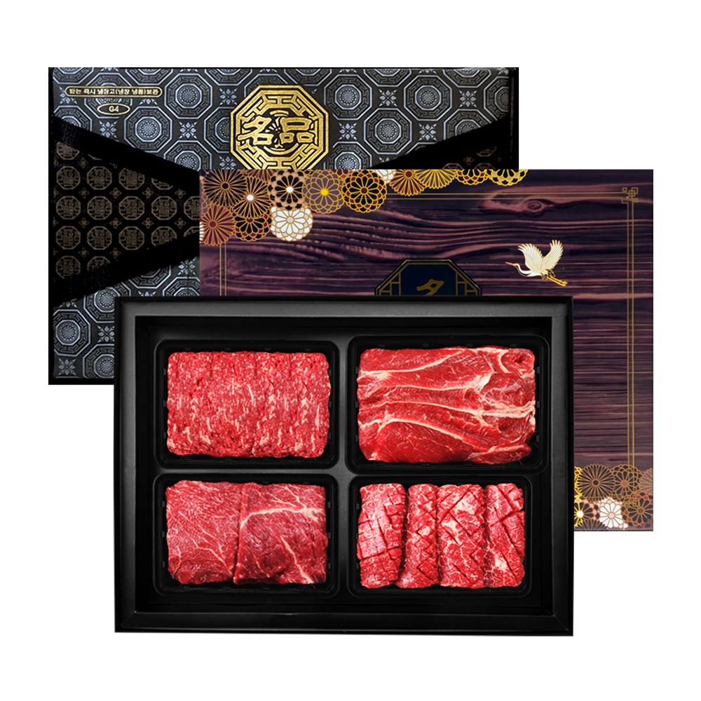 귀한 무항생제 명품한우구이 정육혼합 세트1호 1.6kg(불고기,국거리,산적,장조림 각 400g), 1세트 109,000원