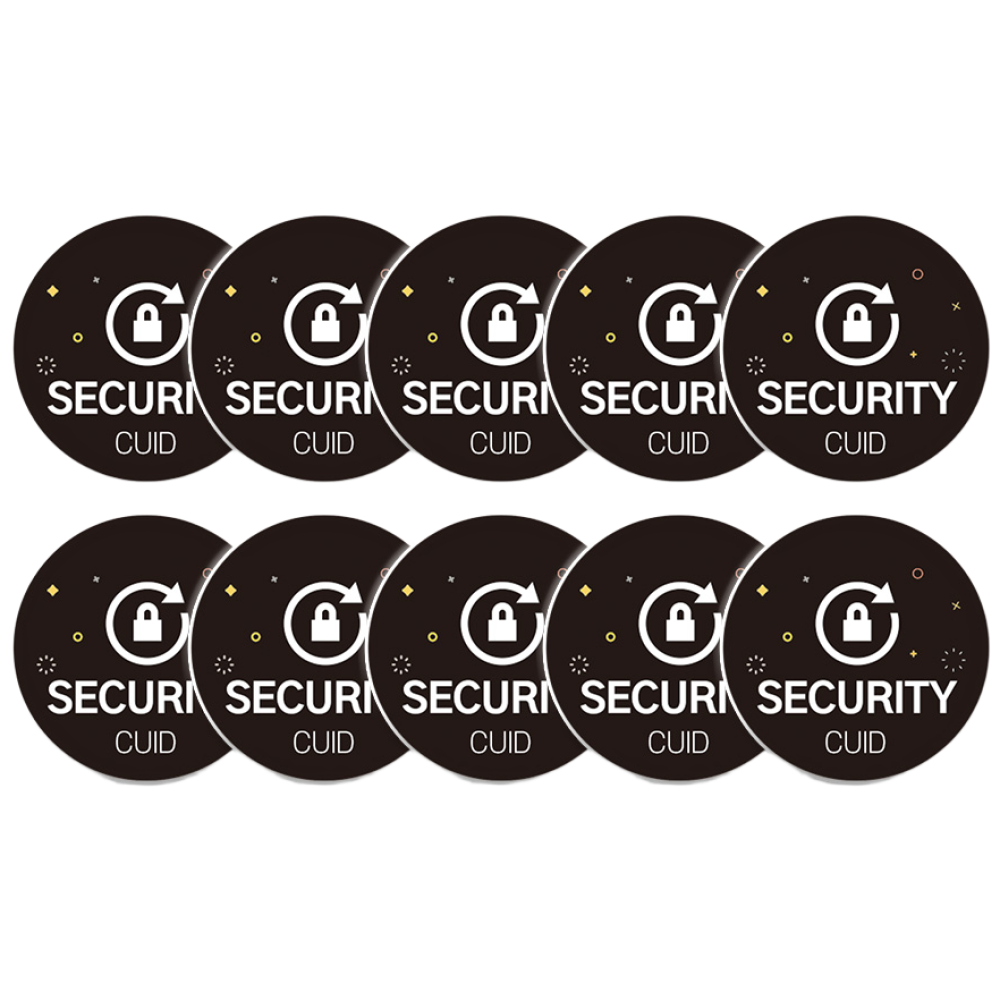 아파트 공동현관 도어락 복사 등록 CUID 스티커 태그 MCT 출입문, 10개, CUID 태그 블랙 (No.80P) 18,800원