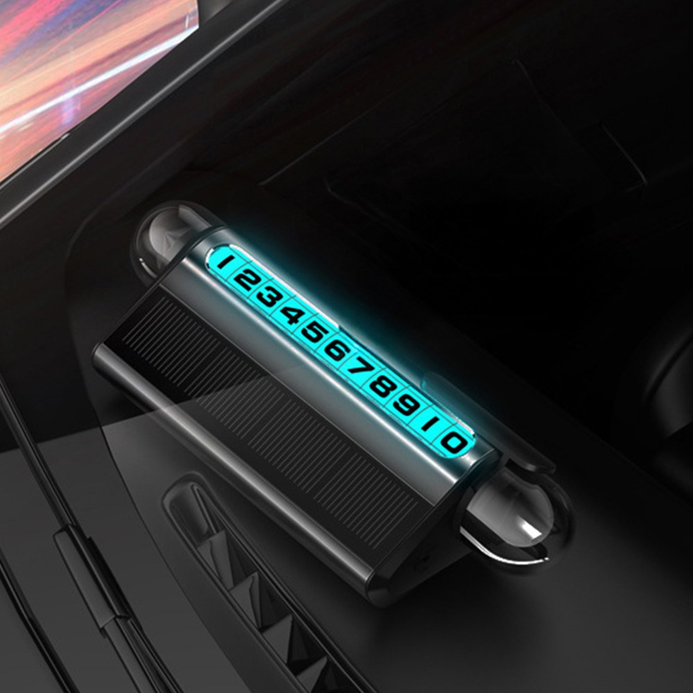 HK sell 이터널 LED 태양광 자동차 전화번호판 주차 연락처 비상키트 12,500원