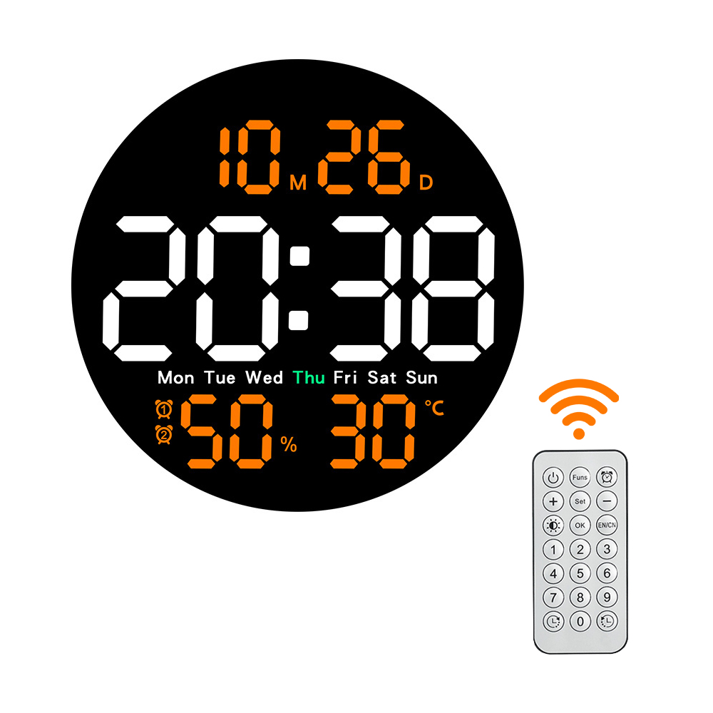 아모란나 올인원 디지털 LED 벽시계 온도 습도 양력 음력 알람 리모콘 컨트롤 37,900원