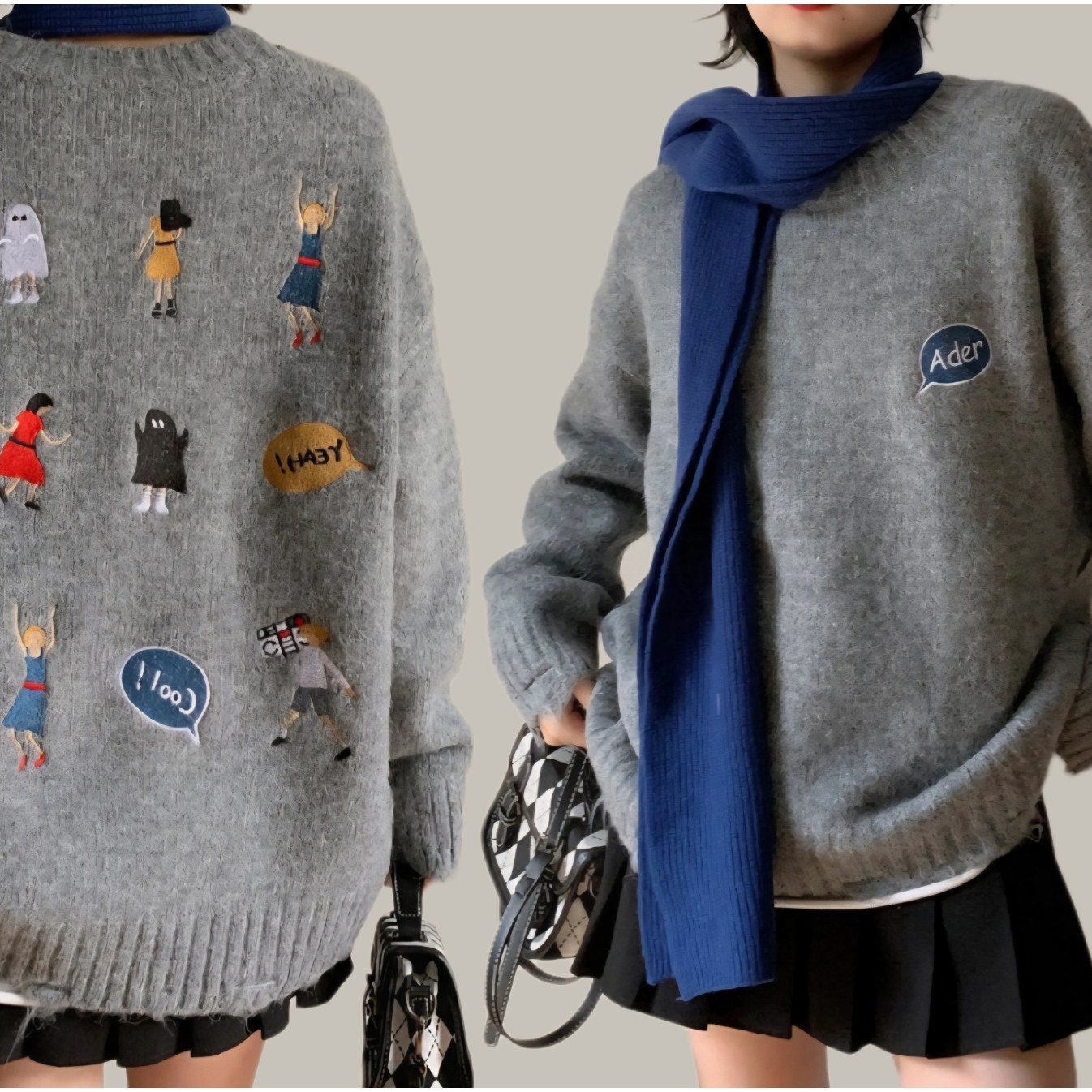 cocomall 유니크 자수 니트 34,800원