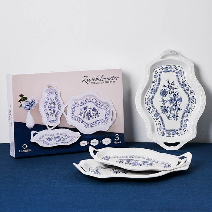 라리사 쯔비벨무스터 앤틱 핸들 트레이 3종 세트 63,250원