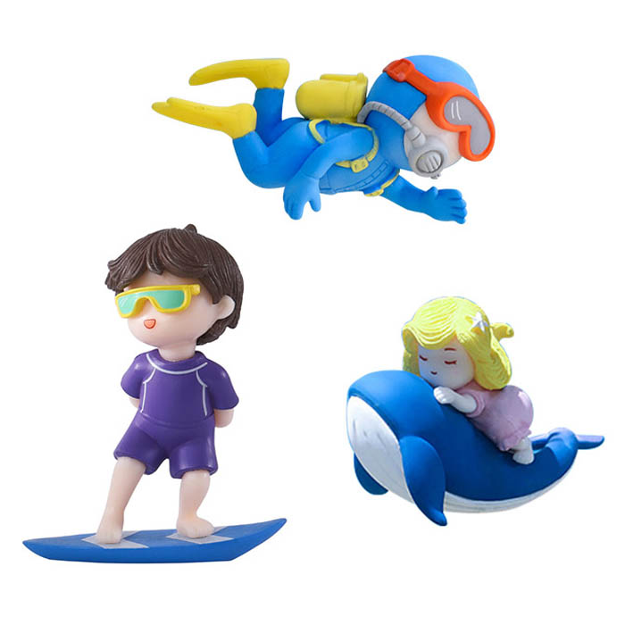 아쿠아비 서핑 웨일 수족관 장식 3종 세트 6,400원