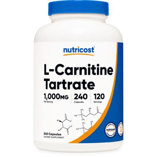 Nutricost 뉴트리코스트 L-카르니틴 타르트레이트 1000mg 240 캡슐 운동 영양제 76,000원