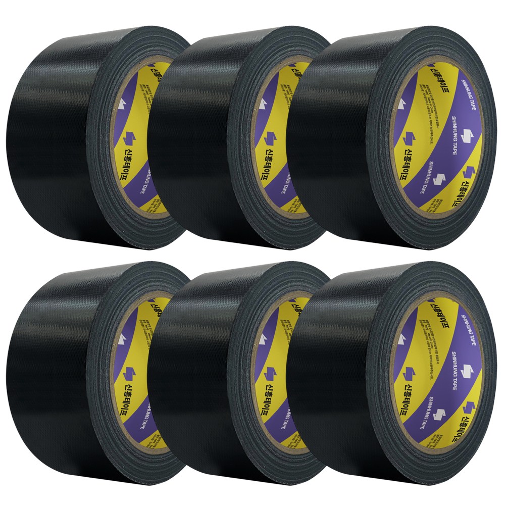 신흥테이프 면테이프 대용량 48mm x 25M 검정 21,900원