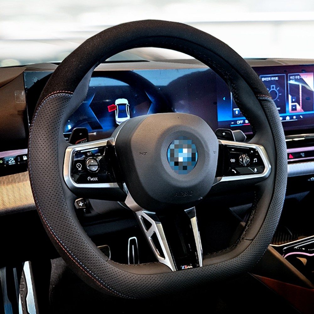 벤비아믹스 5시리즈 나파 핸들커버 알칸타라 M핸들 M스티치 3색 포인트 F10 G30 G60 D컷00604 13,990원