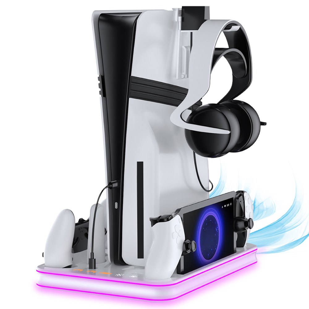 PS5 프로 슬림 스탠드 쿨러 맥스 차징스테이션 PS포탈 충전 독 거치대, 현재가 39,900원