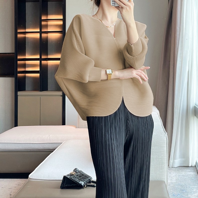 퀸앤조이 여성 플리츠 루즈핏 오픈 가디건 루즈핏 가오리 숄(시엘르) 73,800원