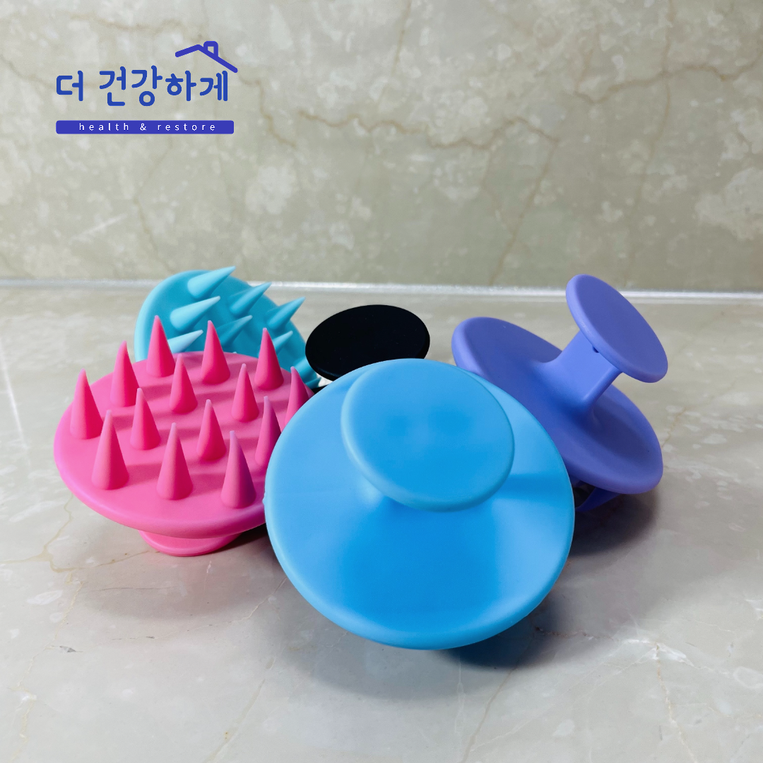 [더건강하게] 실리콘 샴푸 브러쉬  일체형 두피 마사지 브러시 13,950원