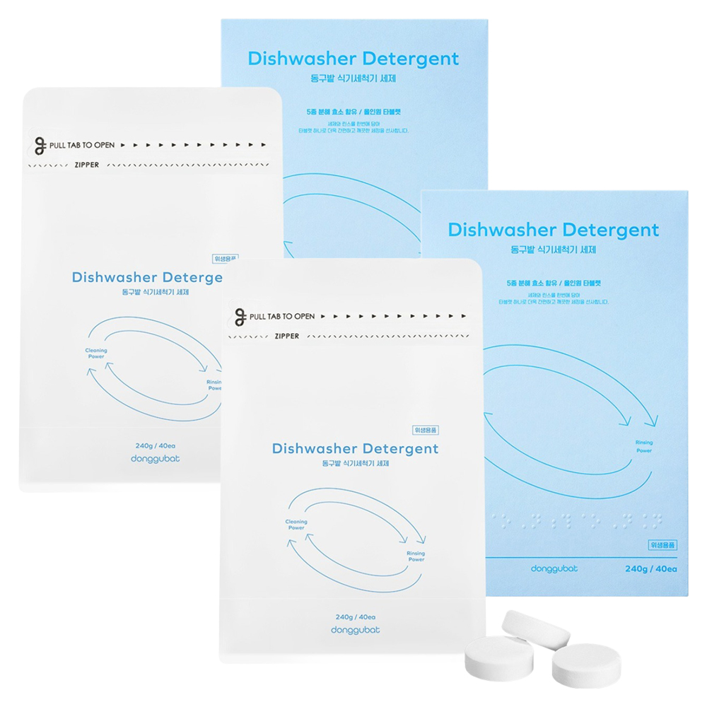 동구밭 식기세척기 세제 40p, 240g, 2개 27,600원