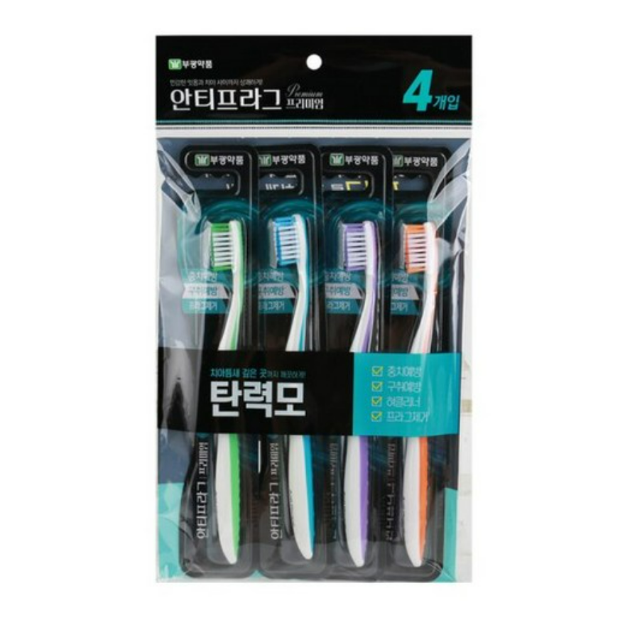 부광약품 안티프라그 프리미엄 칫솔 (탄력모), 3개, 4개입 11,600원