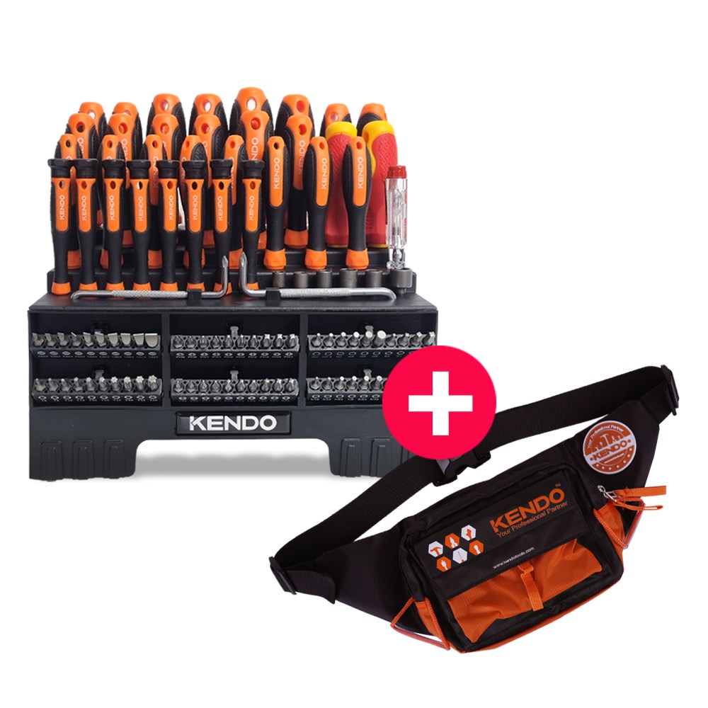 켄도 올인원 드라이버 세트 힙색 증정 십자+일자+육각+별모양 포함 총 101종 21118TFO, 1개 51,700원