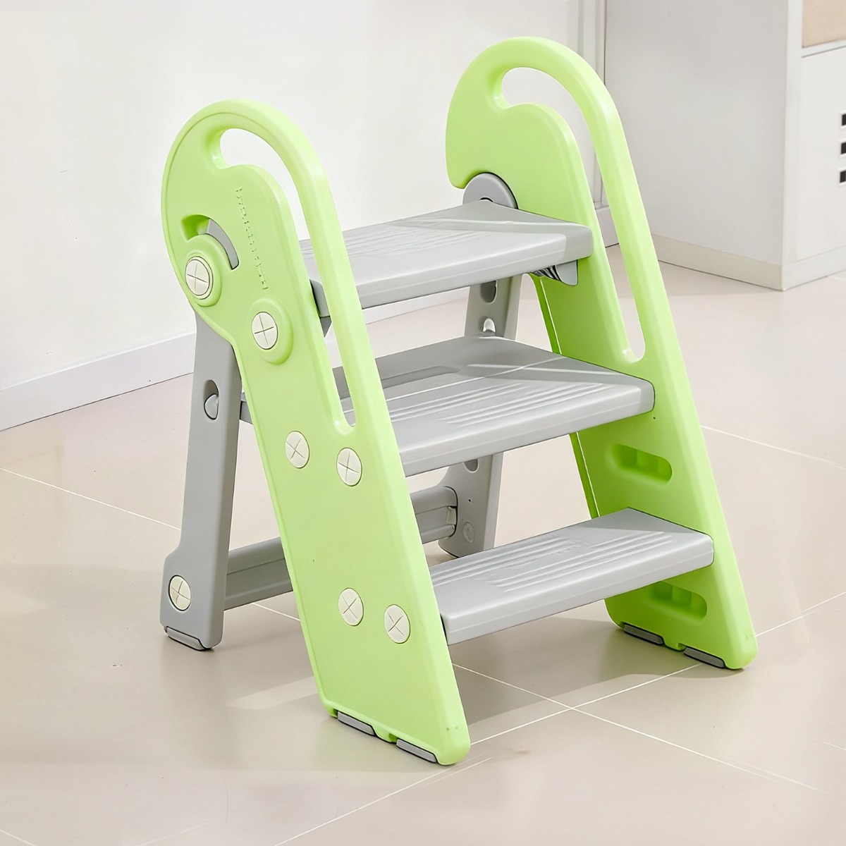 BESTAR 러닝타워 접이식 높이 조절 경량 스텝스툴 안전 강화 주방 키친헬퍼 유아 디딤대, 그린 45,900원