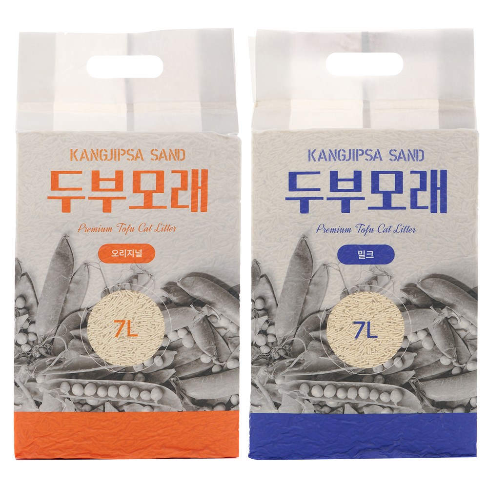 [본사직영/당일출고]강집사 샌드 두부모래 가는입자 고양이모래, 7L, 4팩, 오리지널 29,800원