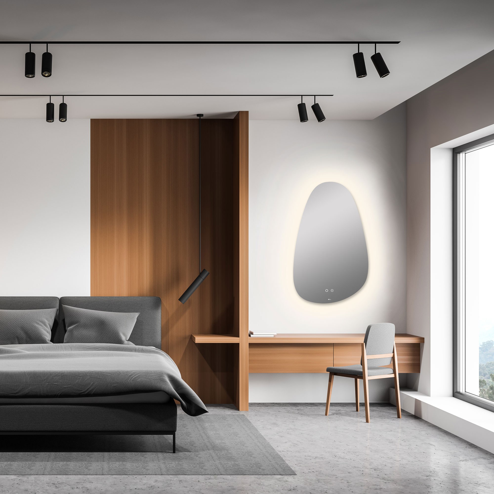 헤이미러 LED 간접 조명+살균 거울 - 스톤 164,000원